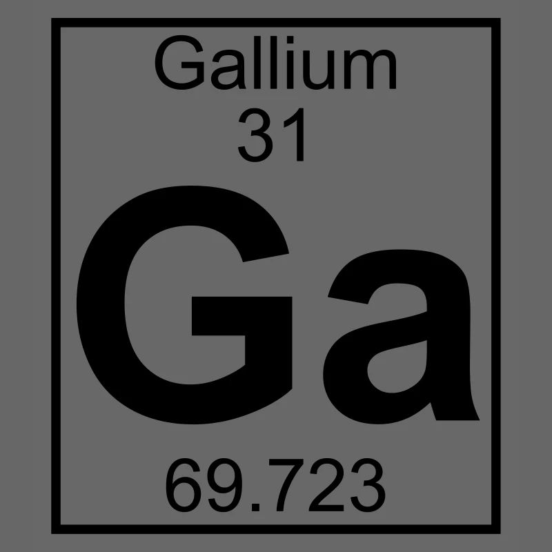 Periodic table element 31 - Ga (gallium) - BIG