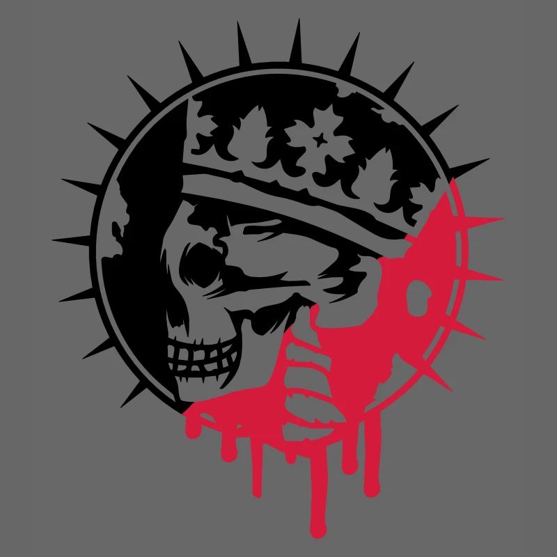 Totenschädel mit Krone Graffiti Patch