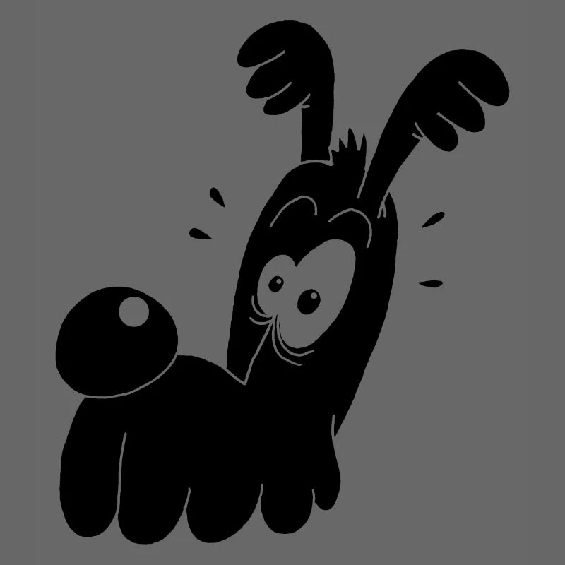 Chien noir rigolo