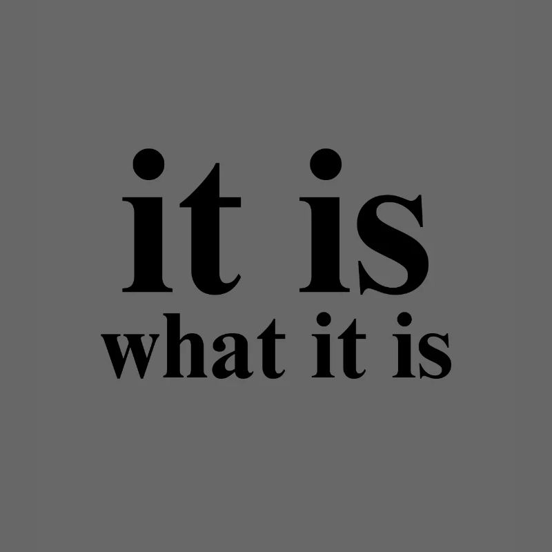 it is what it is