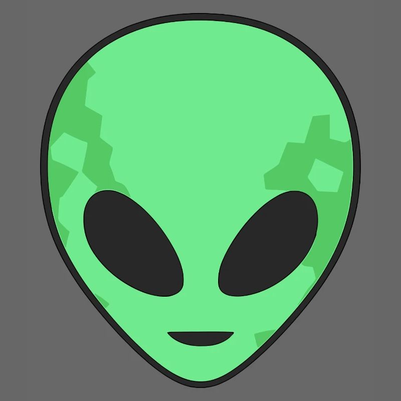 Green Alien Head