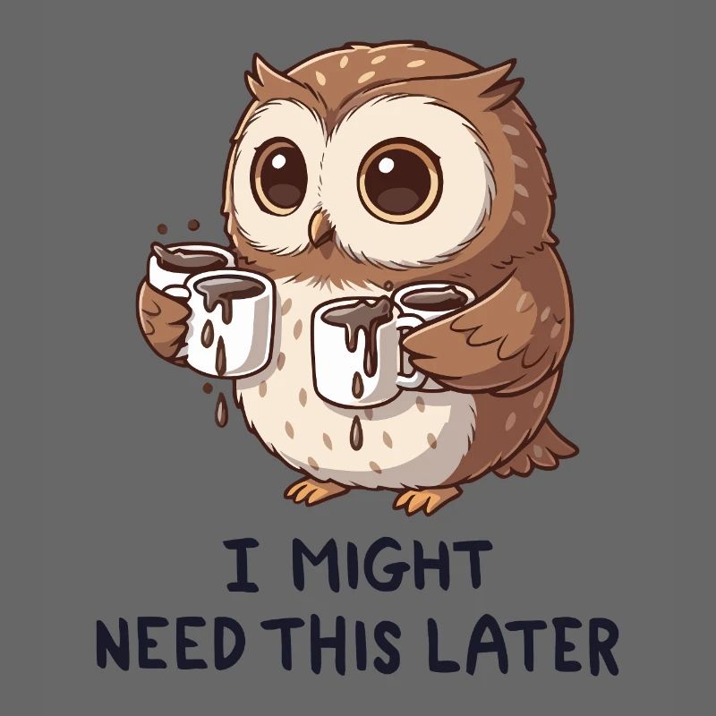 Ich brauche Kaffee später - Lustige Eule
