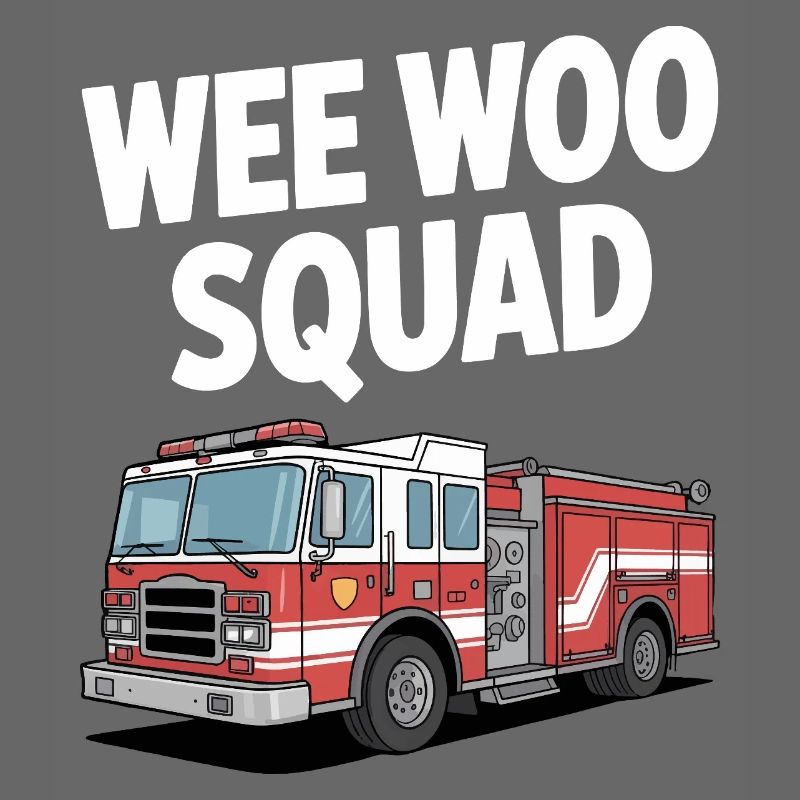 Wee Woo Squad Feuerwehr Auto Retter Spruch