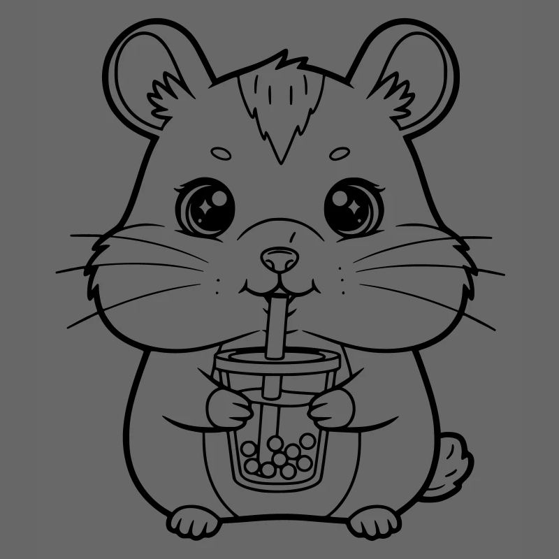 Hamster mit Becher