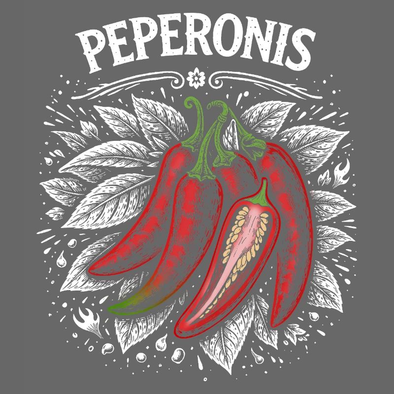 Pepperoni Burning Leaf Design