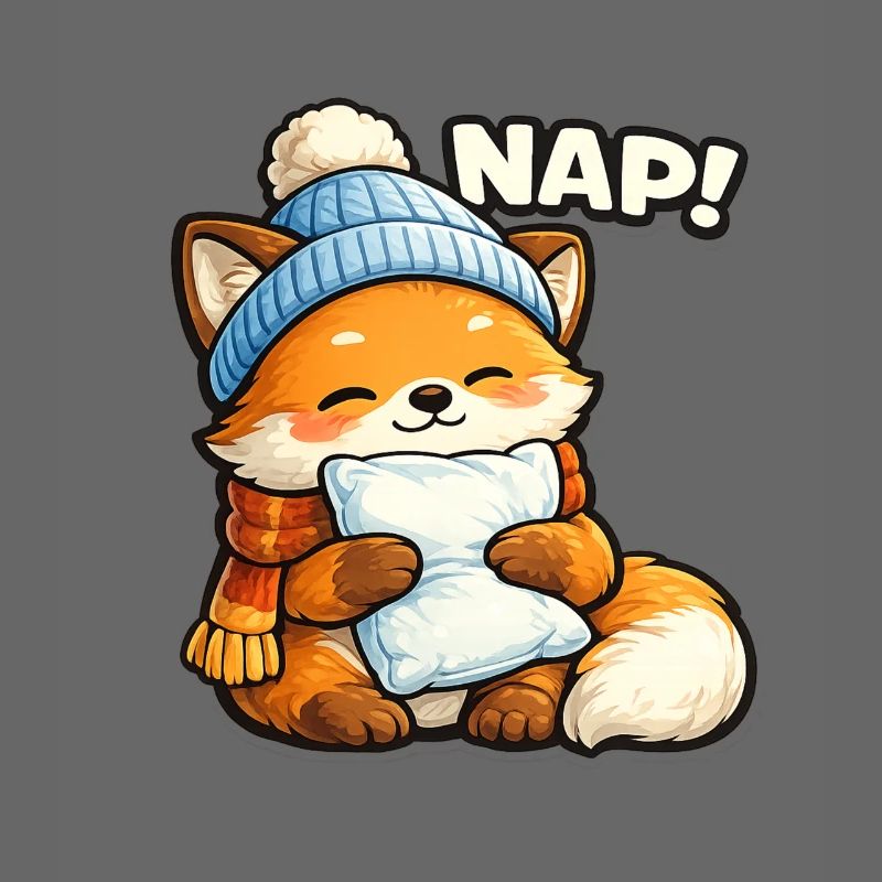 Winter cuddle fox with hat
