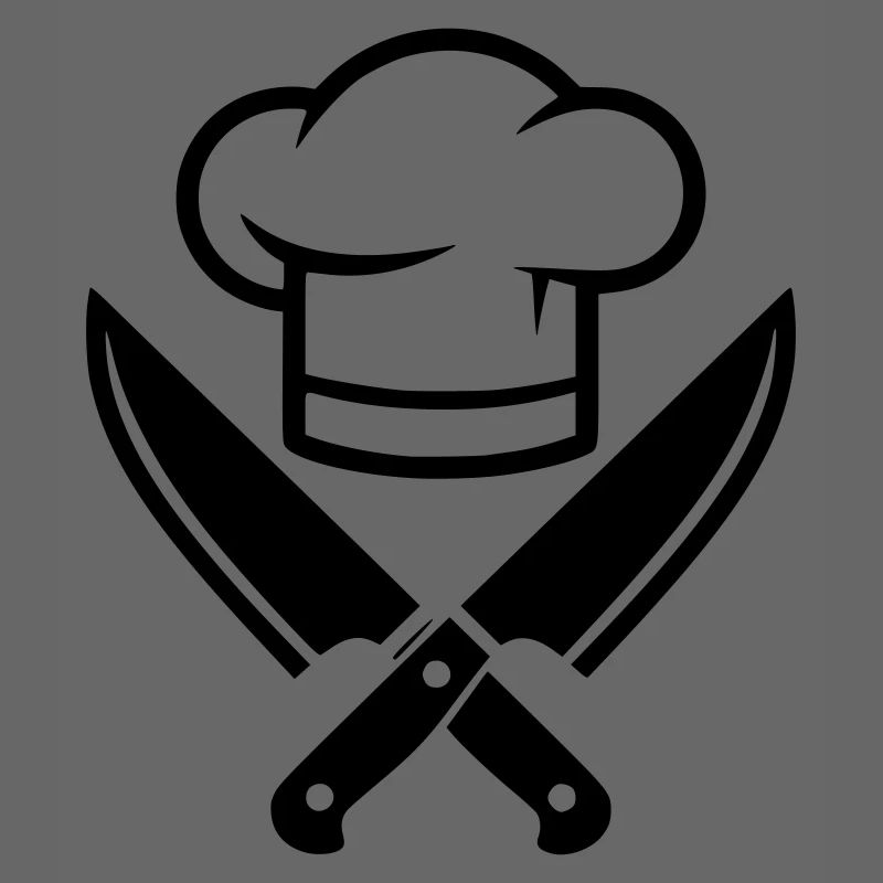 Silhouette de couteau de chapeau de chef