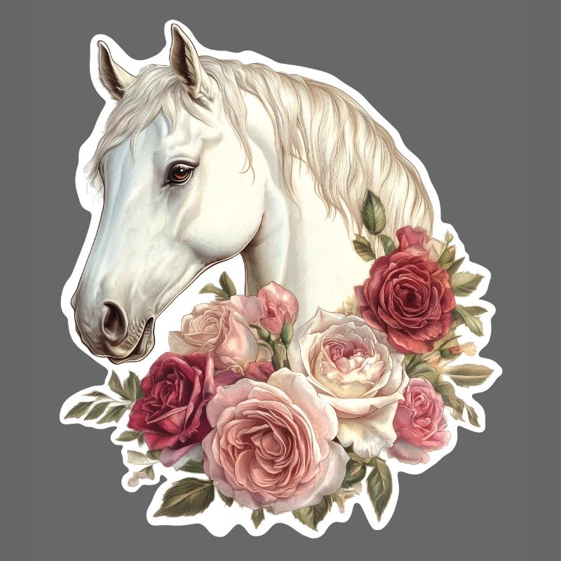 Pferd mit Blumen