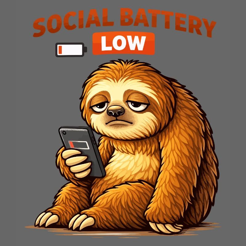 Sloth Social Battery Low