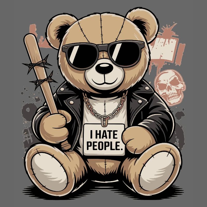 Bad Teddy – I Hate People Bär Design