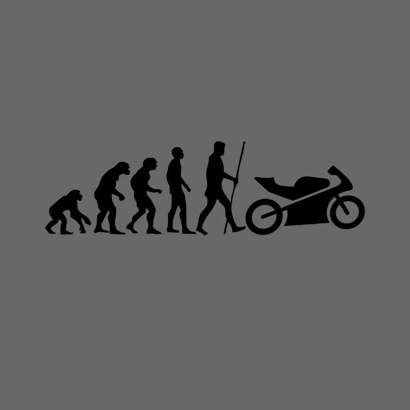 L'évolution de l'humanité est la moto