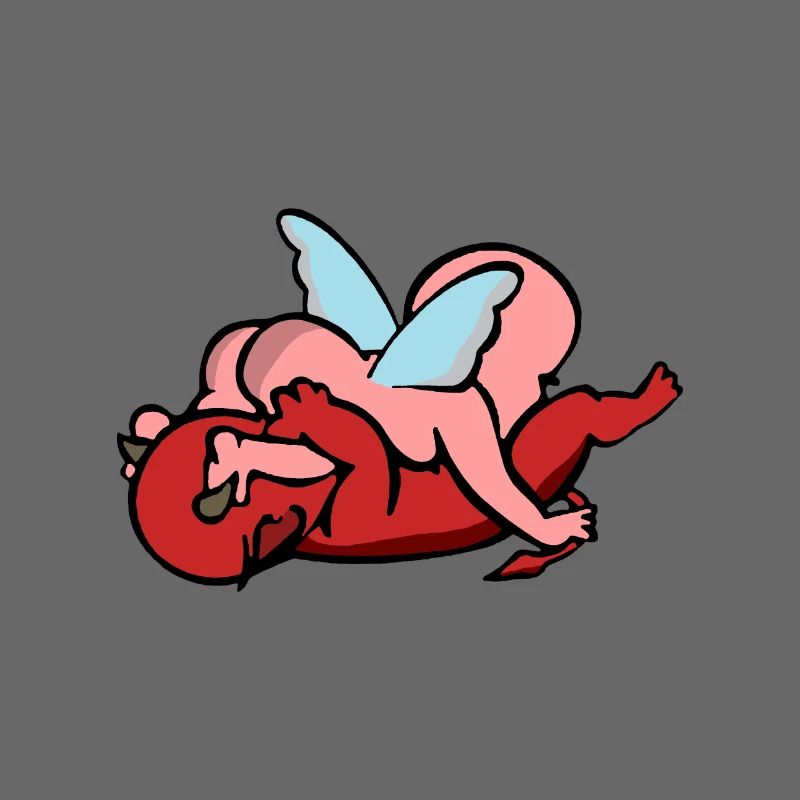 Playing angels and devils hug my hug
