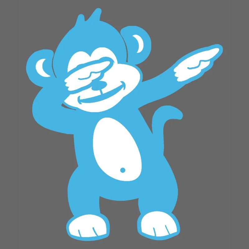 Blue Monkey Maskottchen – Verspieltes Design