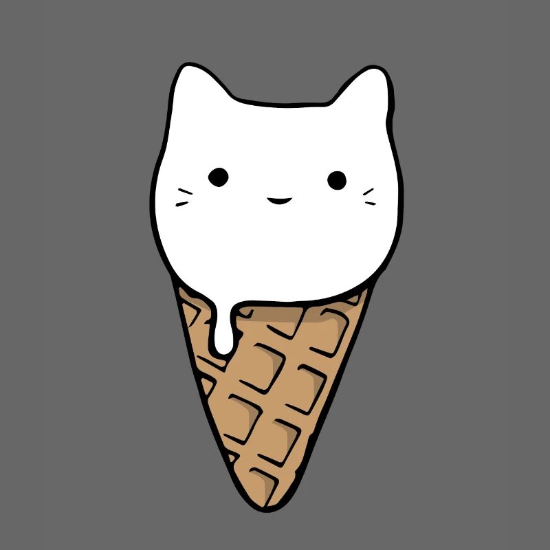 Crème glacée de chat mignon