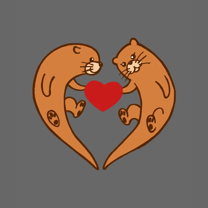 Otter mit Herz