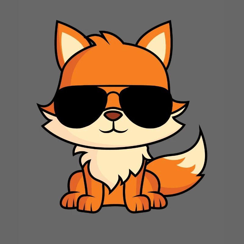 Fuchs mit Pilotenbrille