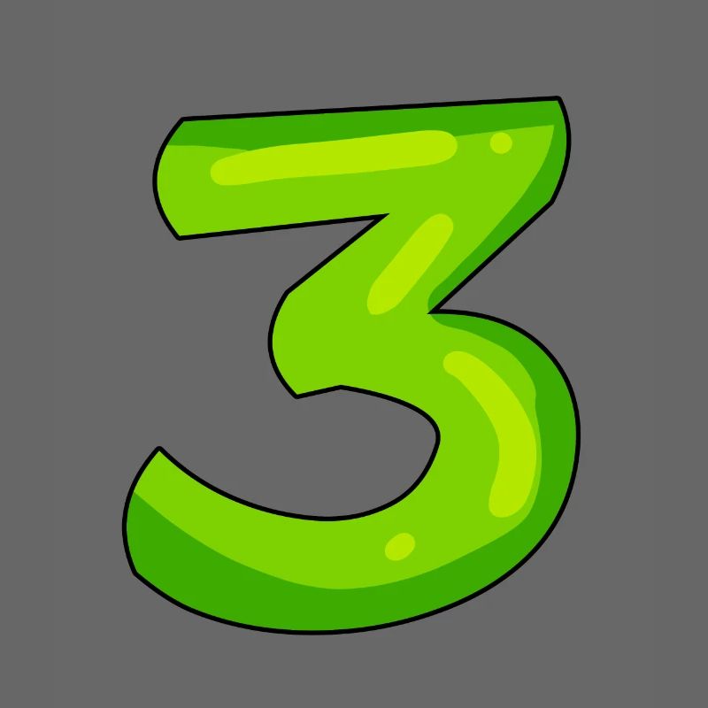 Digit 3 green