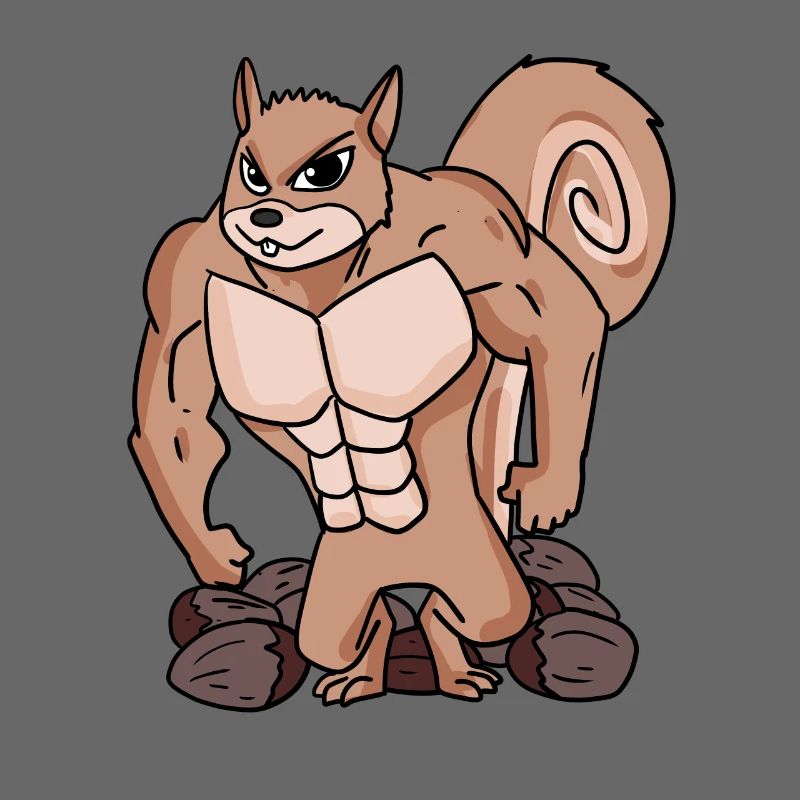 Écureuils avec muscles