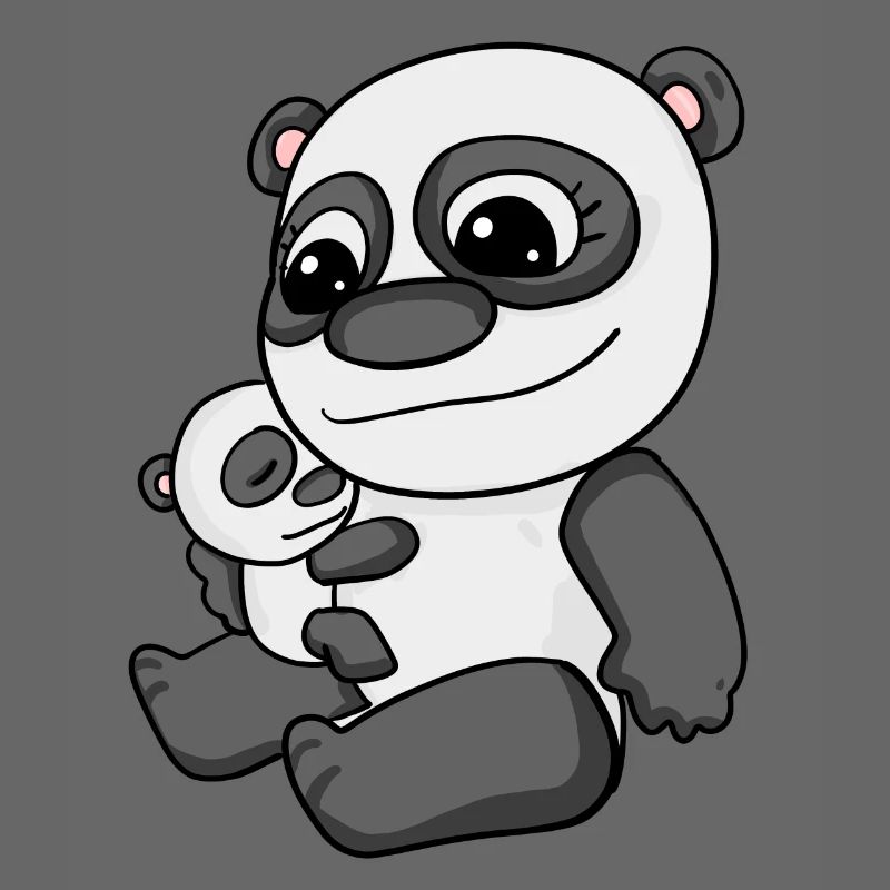Panda avec bébé - Panda avec enfant