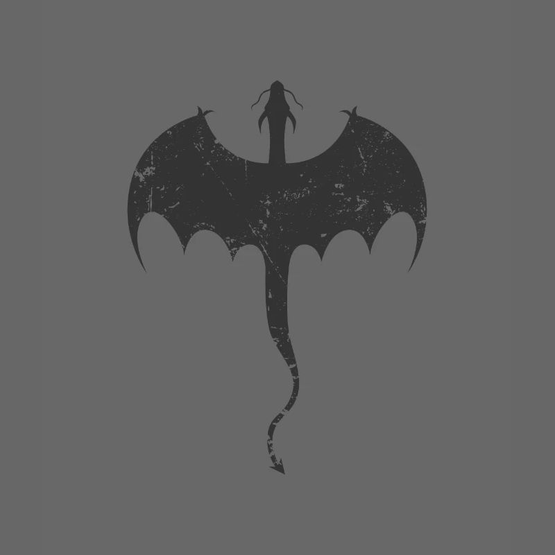 Drachen mit langem Stachelschweif Fabeltier