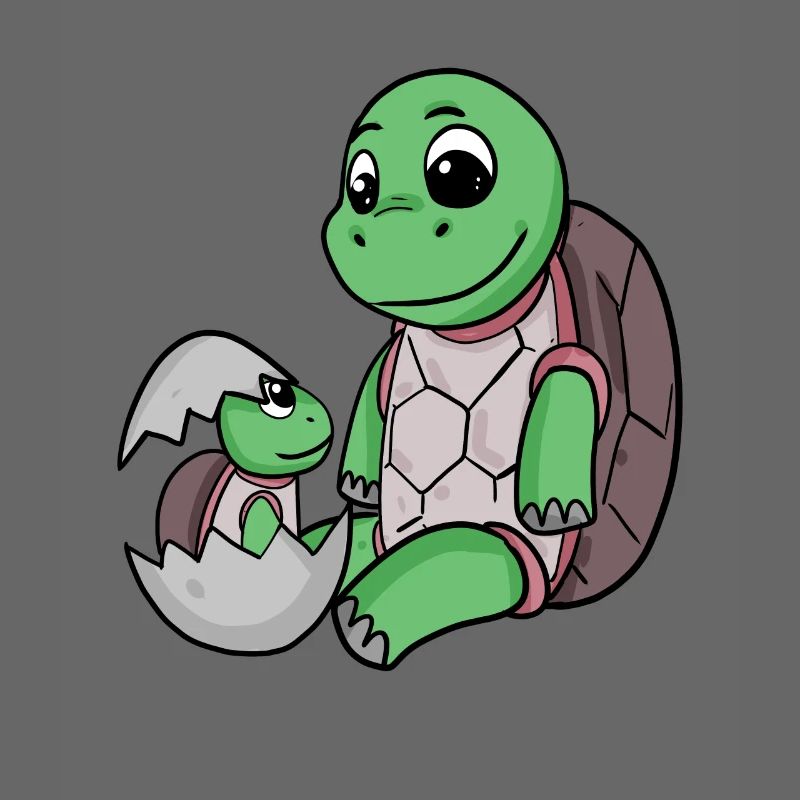 Turtle with Baby Turtle