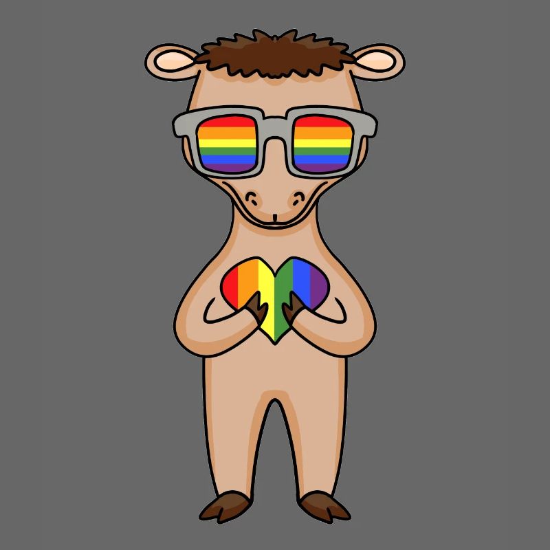 LGBT Tier Kamel Regenbogen