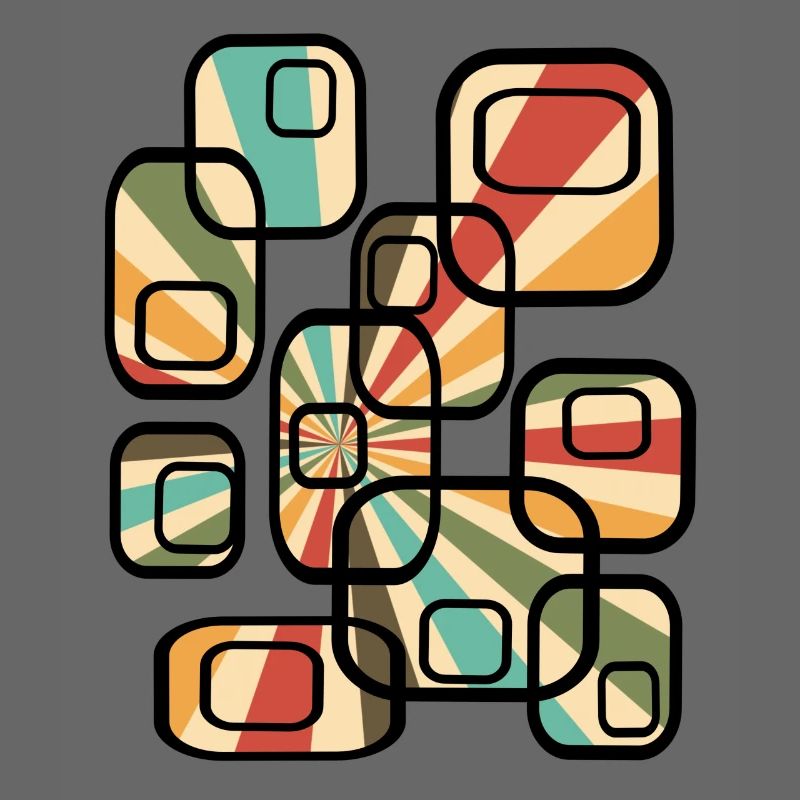 70s wallpaper pattern cuboid retro pattern