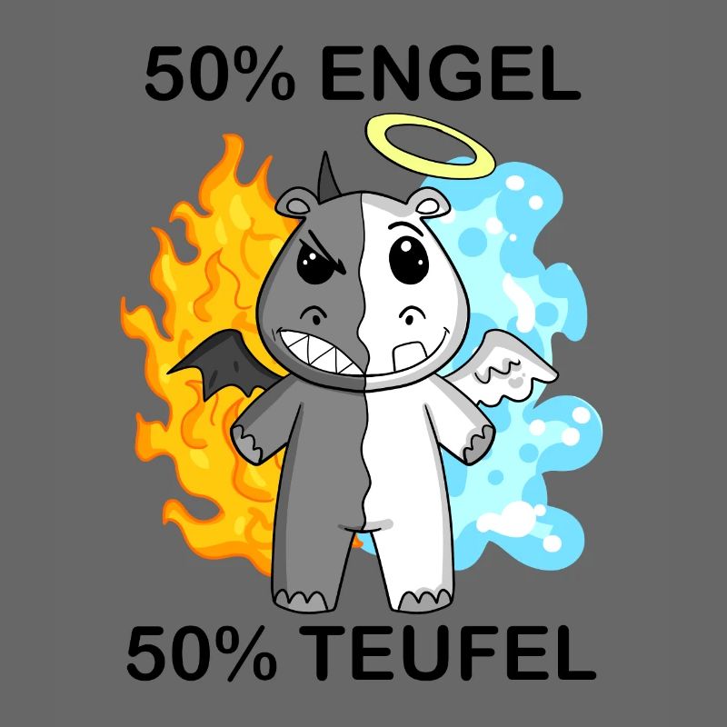 Nilpferd - Engel und Teufel