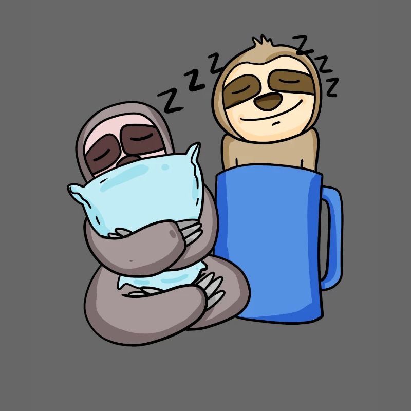 Sloth Sloths Sleeping Coffee