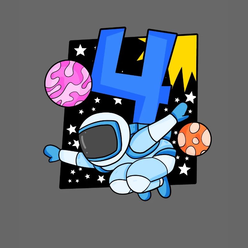 4e anniversaire 4 ans Espace jeune astronaute