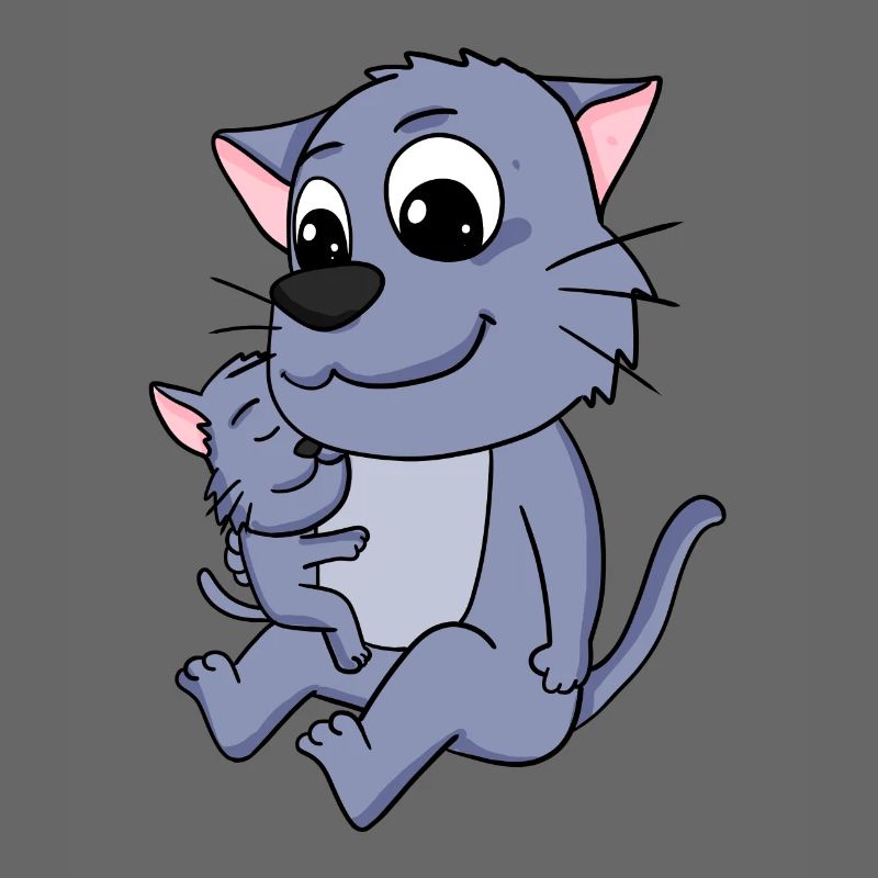 Famille de chats - Chat avec bébé