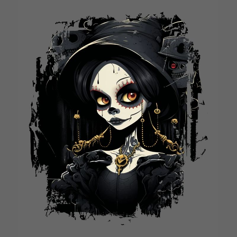Süßes Gothic-Mädchen