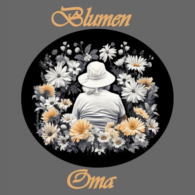 Blumen Oma farbig