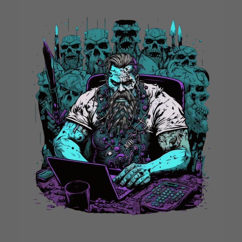 Admin Wiking programmiert Computer