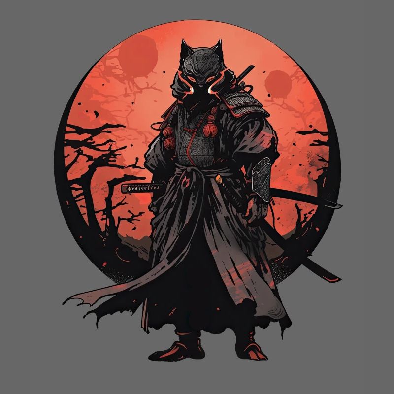 Asia 80s Japanese Retro Samurai Samurai