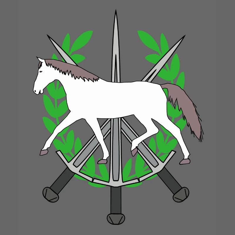 Couronne de Laurier Chevalier Épées Héros Cheval Héros