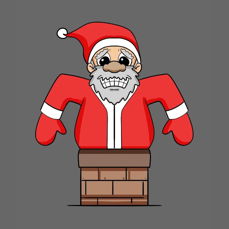 Weihnachtsmann steckt fest