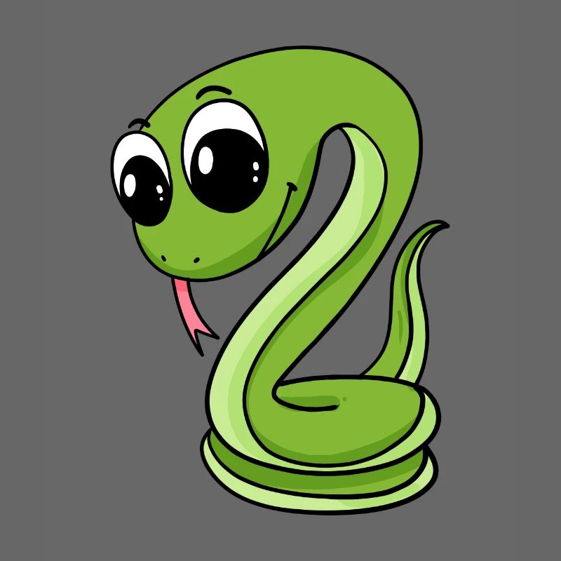 Serpent vert mignon