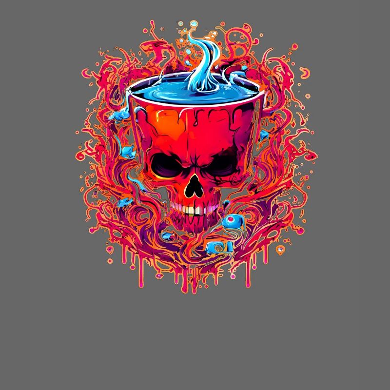 A devilish drink in a skull cup