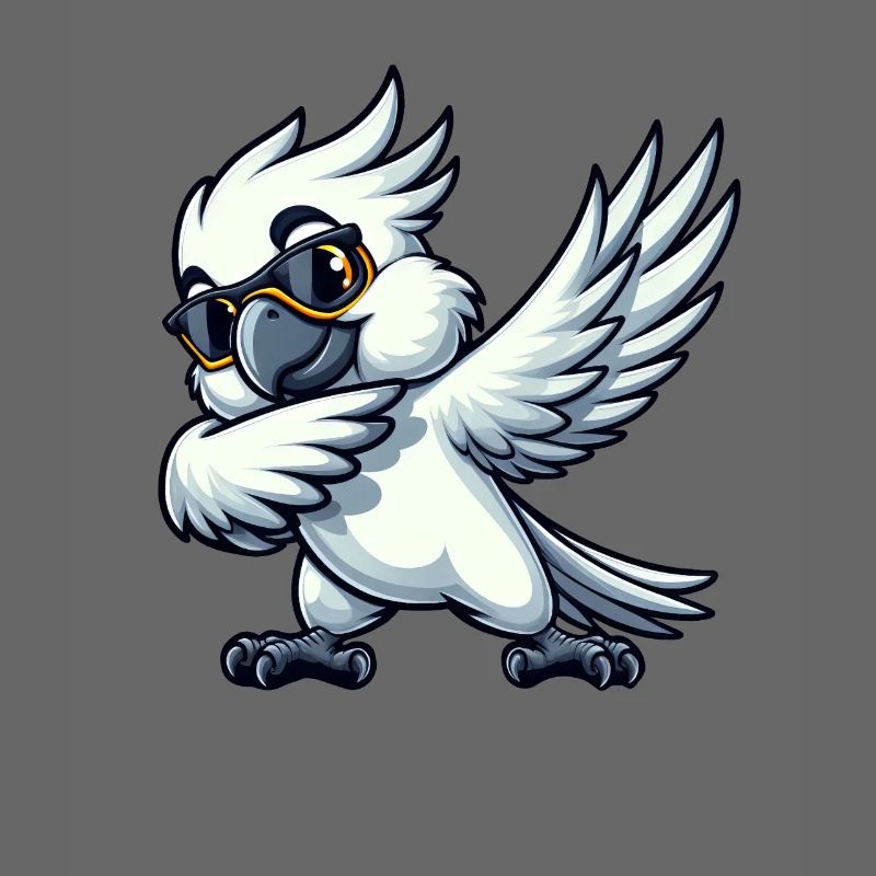 Budgie Dab Pose Fun Design