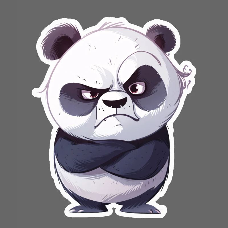 Eingeschnappter Beleidigter Panda