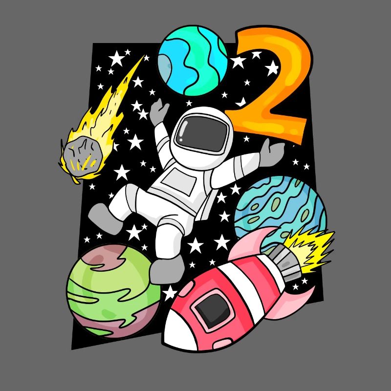 2 Geburtstag Junge Astronaut
