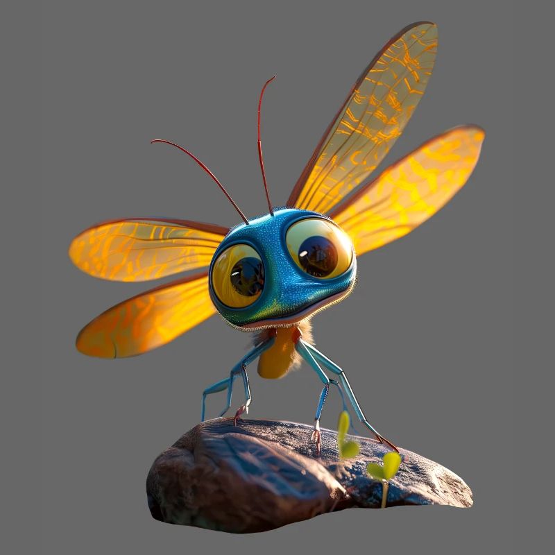 Libellule Libellule Ailes Colorées Libellules Mignonnes