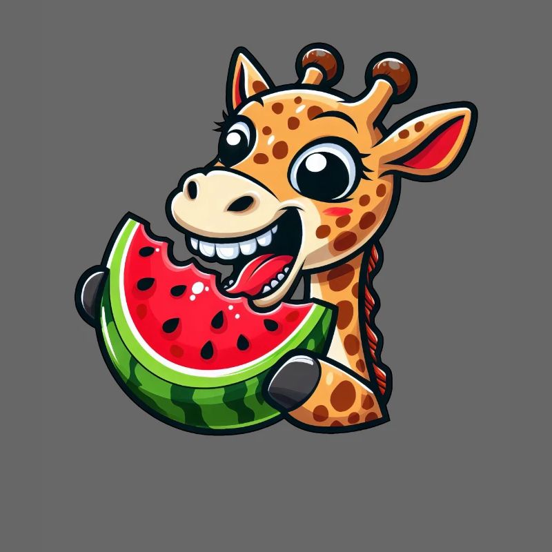 Girafe Cool Melon d’été Pastèque Bande dessinée