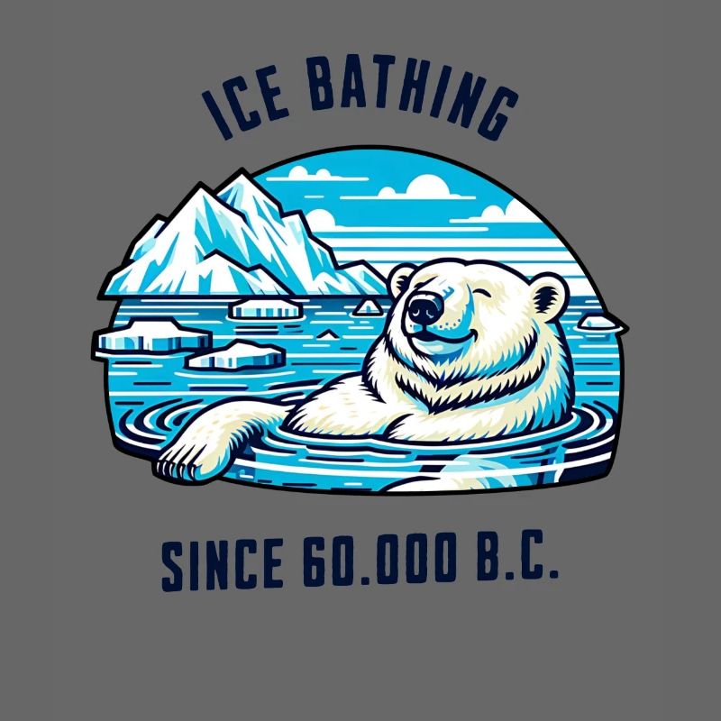 Polar bear bathing in the Arctic cold physio