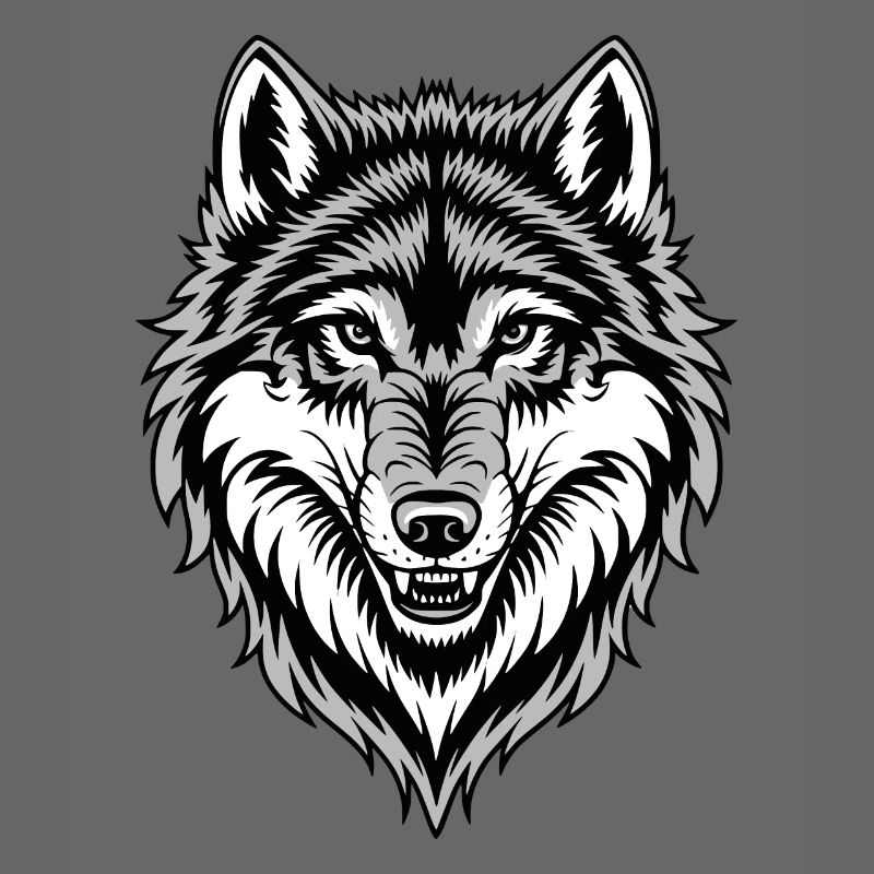 Wolf Kostüm blauer Wolfskopf Werwolf und