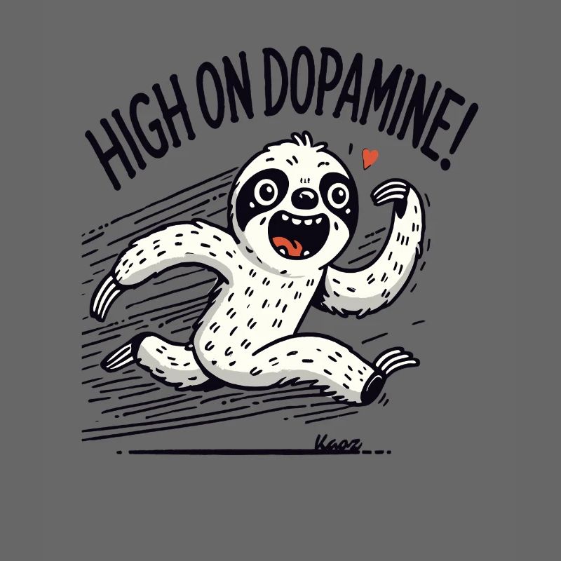Running sloth full on dopamine
