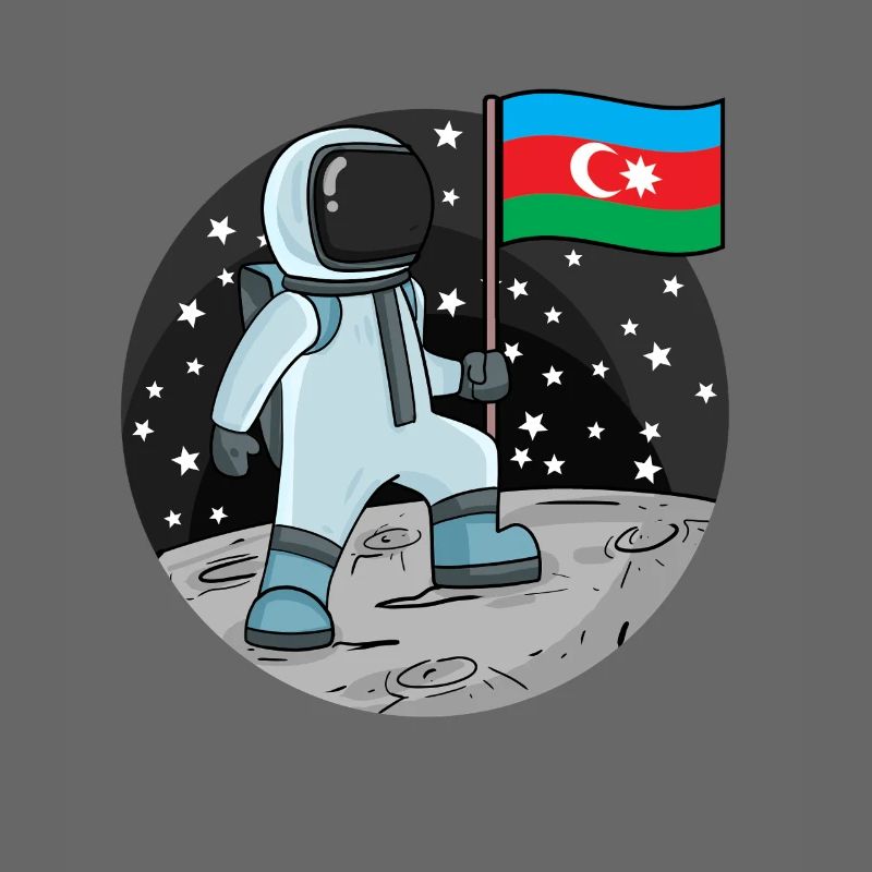 Drapeau astronaute Azerbaïdjan