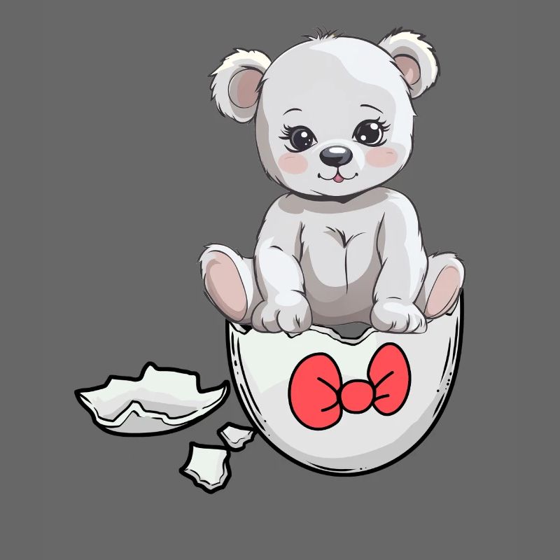 Teddy Bear Birth Baby Eggshell Hatch