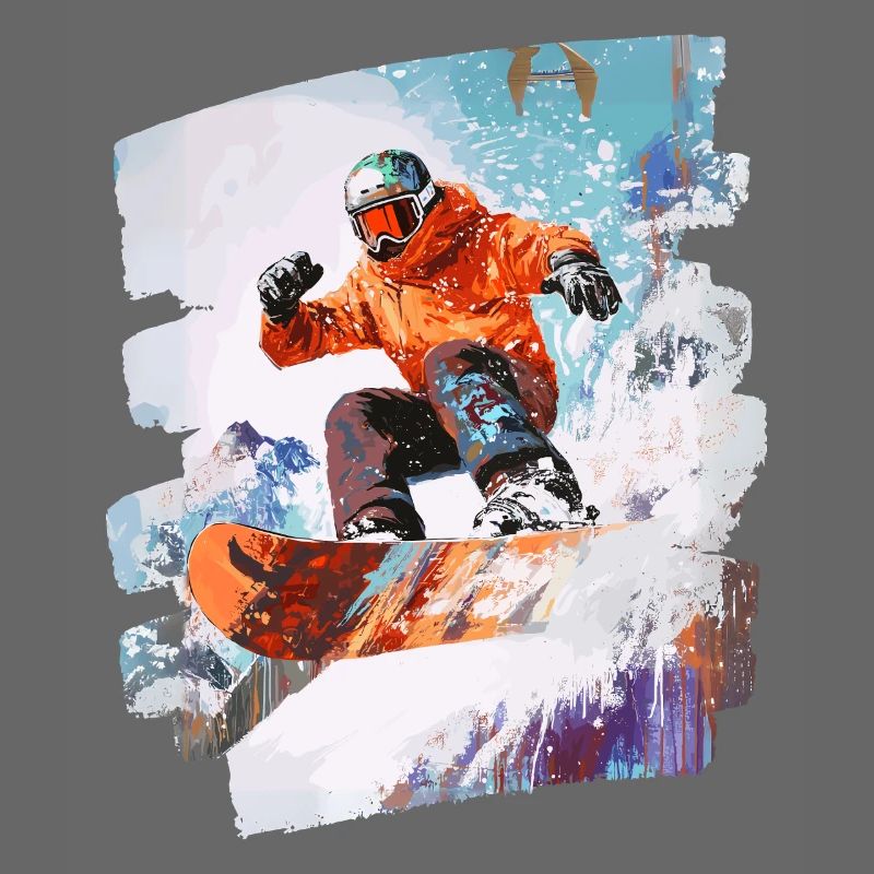 Snowboarder Pulverschnee